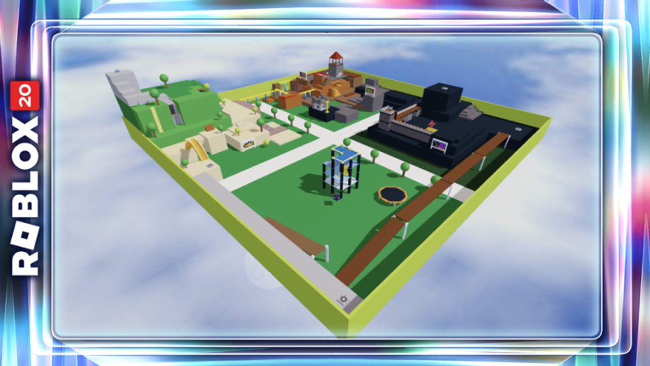 Arena BrickBattle de Roblox Crossroads con armas clásicas y terreno destructible